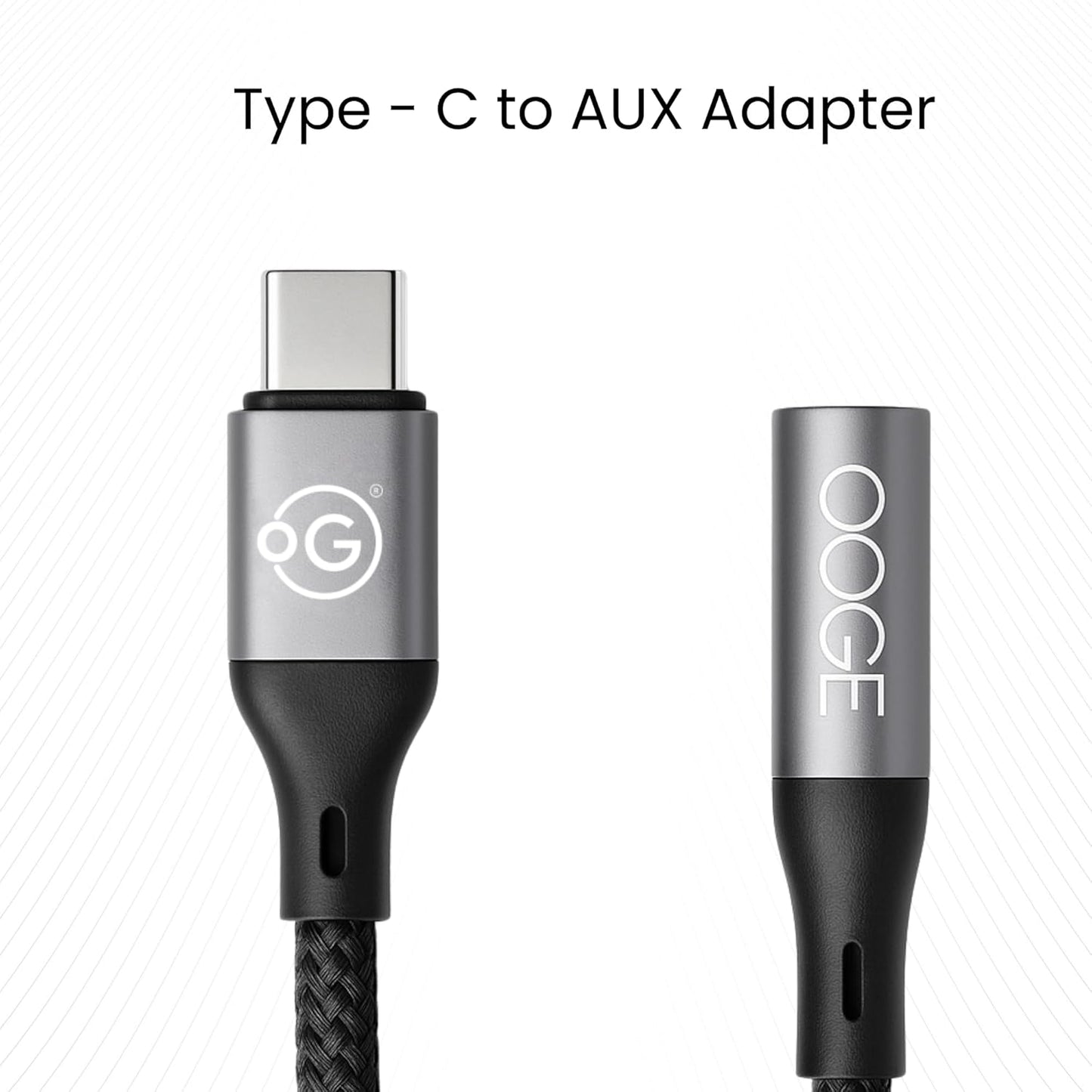 OOGE FUSE 400 – Type-C to 3.5mm Audio Adapter with DAC (Braided, Unbreakable)