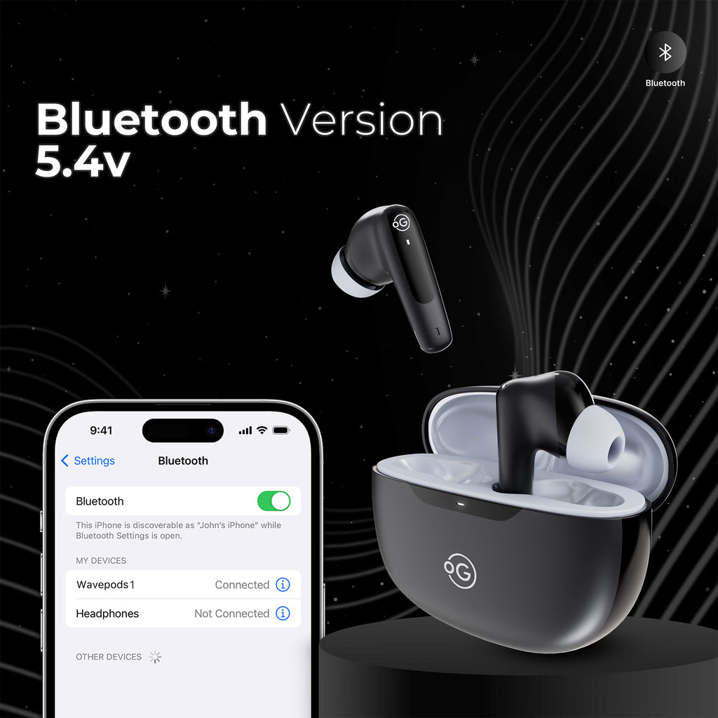 WAVEPODS 1 – Black | True Wireless Earbuds