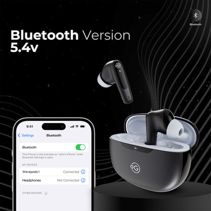 WAVEPODS 1 – Black | True Wireless Earbuds