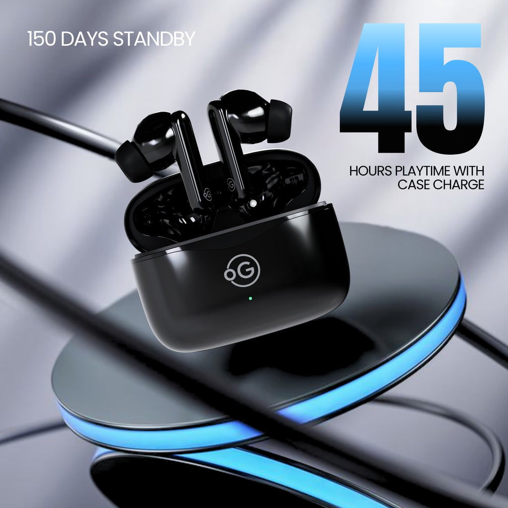 WAVEPOD 3 – Black | Deep Bass True Wireless Earbuds