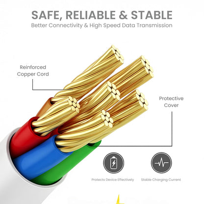 OOGE ROPE 10 – 25W USB to V8 Fast Charging Cable (1m, Tangle-Resistant)