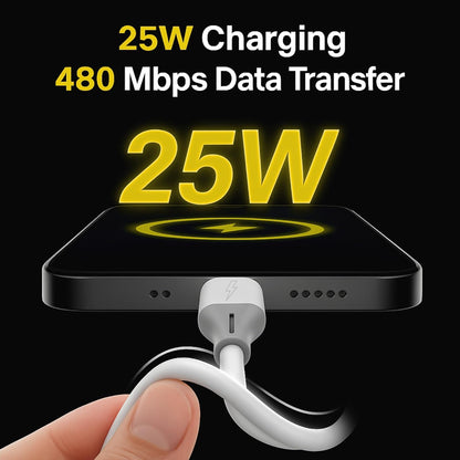 OOGE ROPE 10 – 25W USB to V8 Fast Charging Cable (1m, Tangle-Resistant)