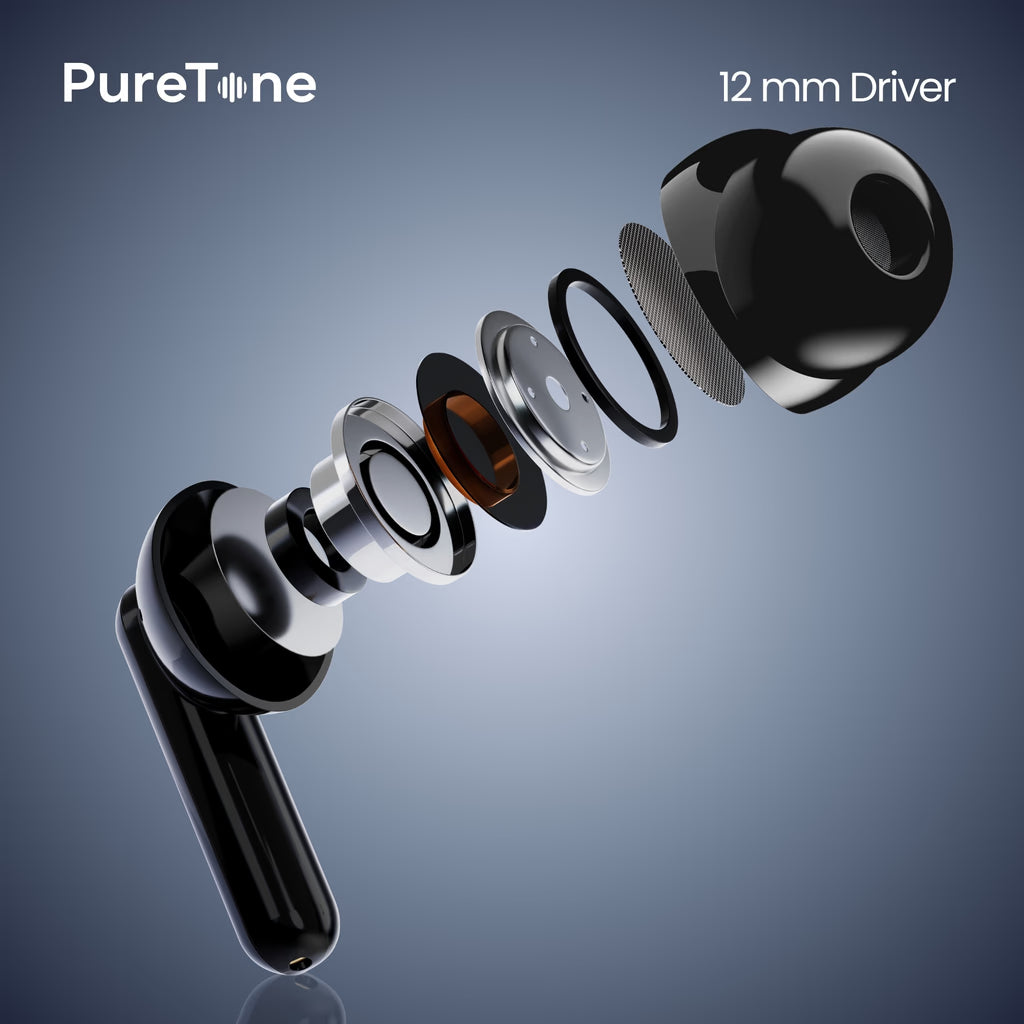 WAVEPOD 3 – Black | Deep Bass True Wireless Earbuds